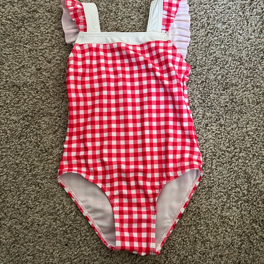 Red Checkered Swimsuit